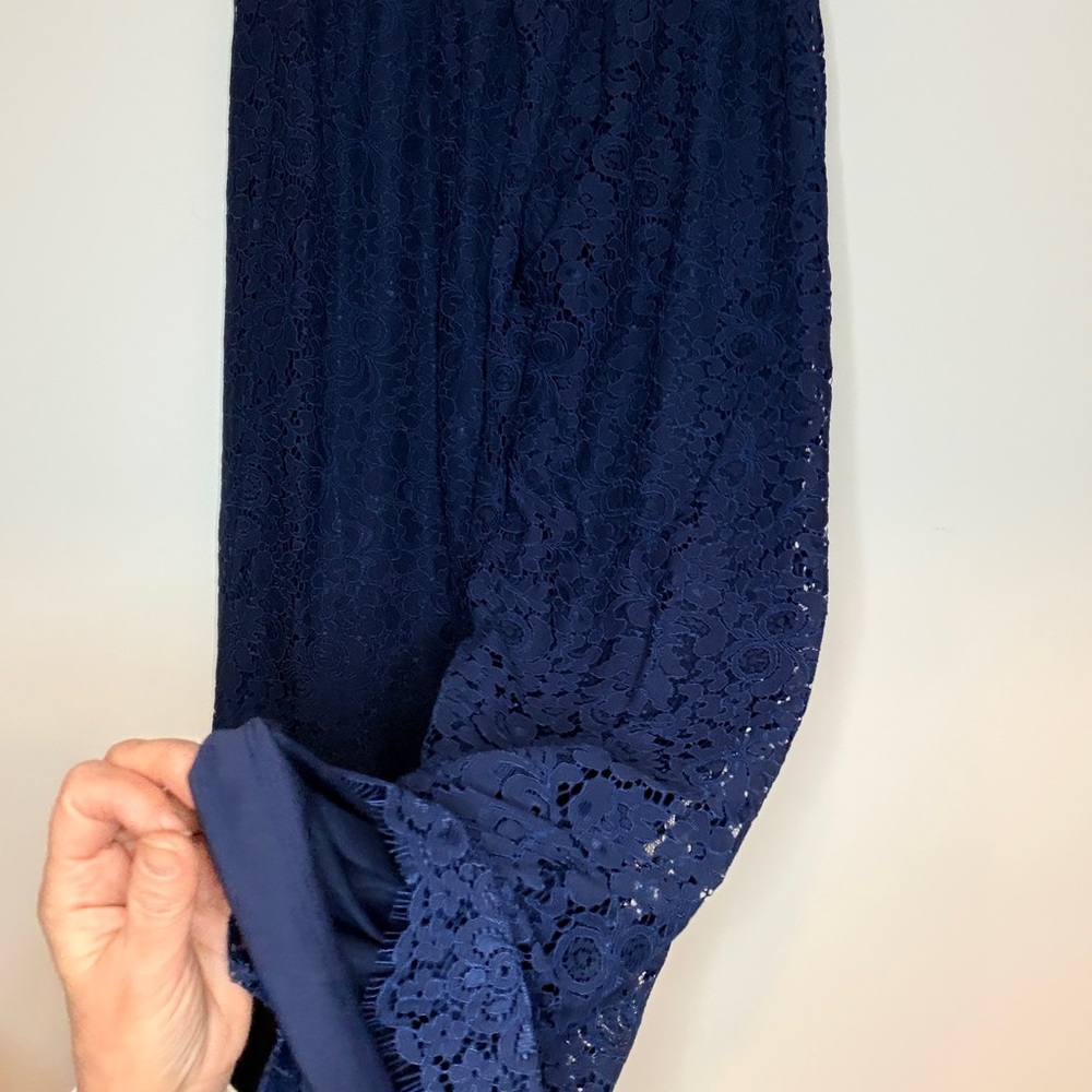 NWT Isaac Mizrahi Live Blue Lace Pants Size Small - Picture 4 of 6